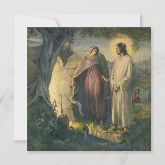 イエス・キリストは墓の近くに立ち上がりMLグレア 招待状 (正面)