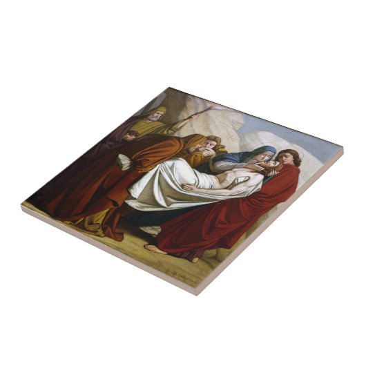 イエス・キリストは墓十字架の道14で置かれます タイル (側面)