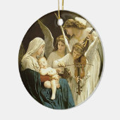 イエス・キリストは天使のヴィンテージのオーナメントによってセレナーデを演奏しました セラミックオーナメント (左)