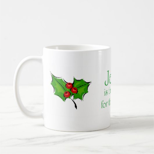イエス・キリストは季節の理由です コーヒーマグカップ (左)