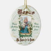 イエス・キリストは季節の理由です セラミックオーナメント (右)
