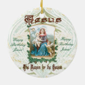 イエス・キリストは季節の理由です セラミックオーナメント (裏面)