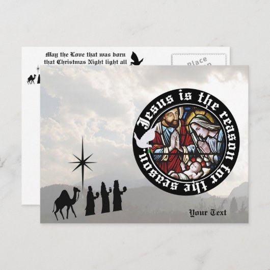 イエス・キリストは季節の郵便はがきの理由です シーズンポストカード (正面/裏面)