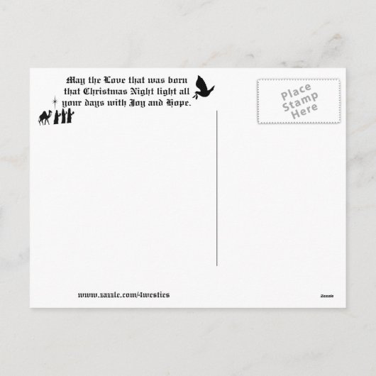 イエス・キリストは季節の郵便はがきの理由です シーズンポストカード (裏面)