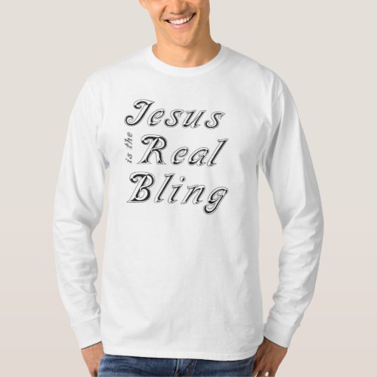 イエス・キリストは実質のきらきら光るです Tシャツ (正面)
