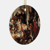 イエス・キリストは寺院Oから両替商を運転しました セラミックオーナメント (右)