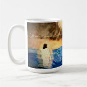 "イエス・キリストは嵐の真っただ中で平和である" コーヒーマグカップ (左)