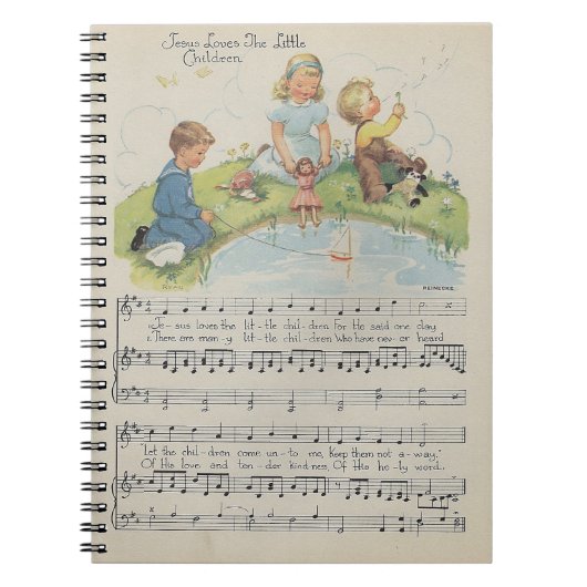 イエス・キリストは幼い子供のノートを愛します ノートブック (正面)