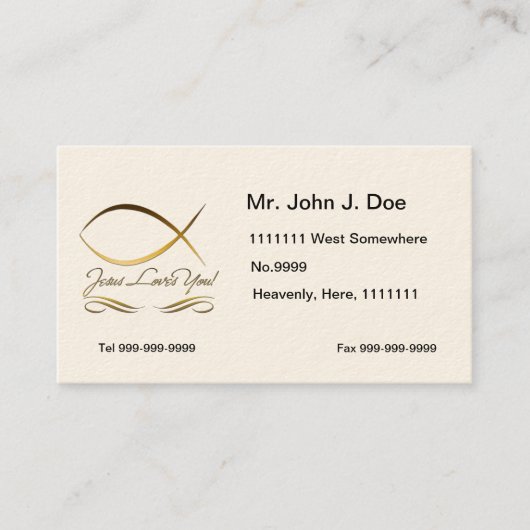 イエス・キリストは愛します 名刺 (正面)