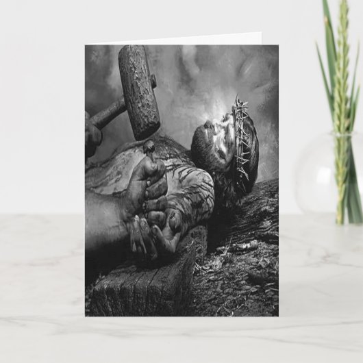 イエス・キリストは挨拶状を釘付けしました カード (正面)