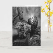 イエス・キリストは挨拶状を釘付けしました カード (黄色い花)