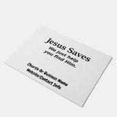 イエス・キリストは救います-私達はちょうど彼を見つけるのを救済します ドアマット (アングル)