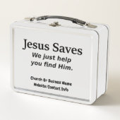 イエス・キリストは救います-私達はちょうど彼を見つけるのを救済します メタルランチボックス (正面)