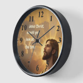 イエス・キリストは時を見るであろうユーモアのある 壁時計 (傾斜)