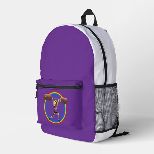 イエス・キリストは清浄とジャークを行う プリントバックパック (裏面右端)