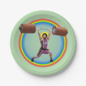 イエス・キリストは清浄とジャークを行う ペーパープレート (正面)