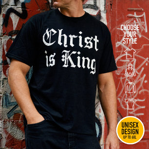 イエス・キリストは王 - ゴシックグランジ風エロージョンスタイル Tシャツ