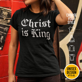 イエス・キリストは王 - ゴシックグランジ風化スタイル Tシャツ