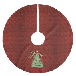 イエス・キリストは理由のクリスチャンのクリスマスです ブラッシュドポリエステルツリースカート