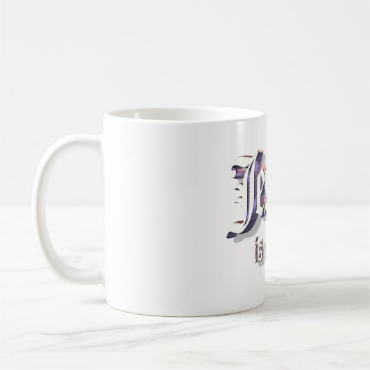 イエス・キリストは生きた3Dです コーヒーマグカップ (左)