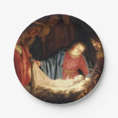 イエス・キリストは生まれクリスマスに来ている ペーパープレート (正面)