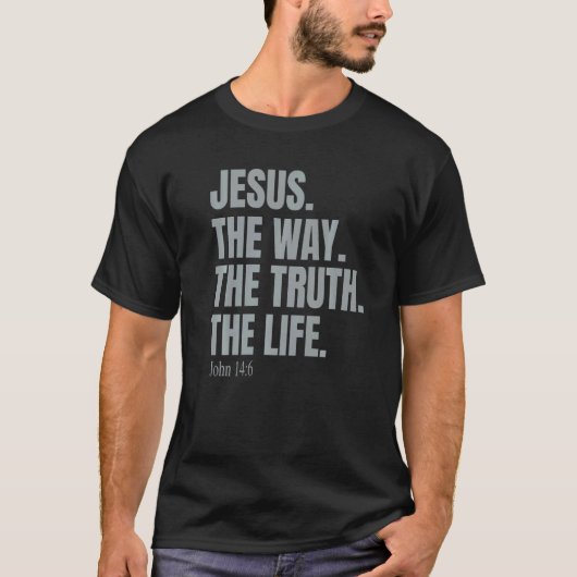 イエス・キリストは真実のキリスト教の信仰である Tシャツ (正面)