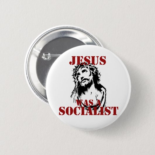 イエス・キリストは社会主義者でした 缶バッジ (正面&裏面)