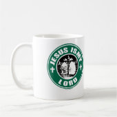 イエス・キリストは私の主ですMug コーヒーマグカップ (左)