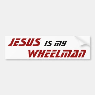 イエス・キリストは私のWHEELMANです バンパーステッカー