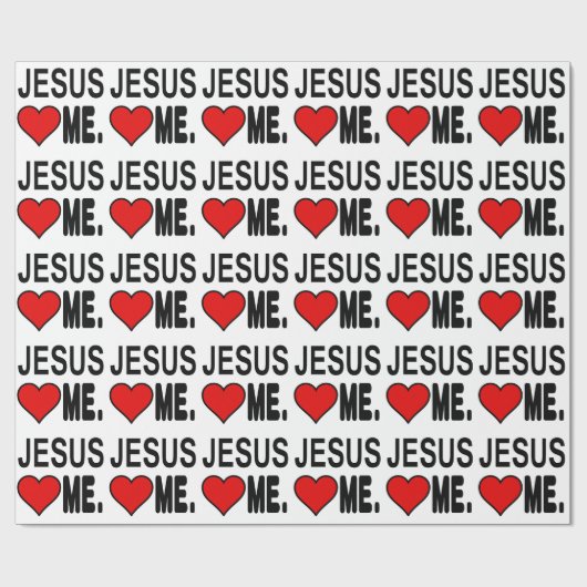 イエス・キリストは私をイエス・キリストのギフト愛します ラッピングペーパー (フラット)
