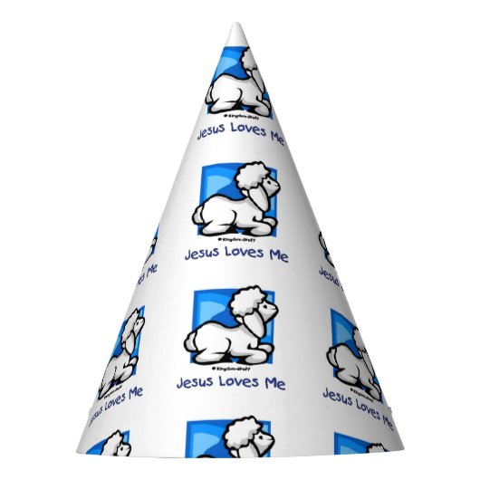 イエス・キリストは私を子ヒツジ愛します パーティーハット (正面)