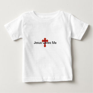 イエス・キリストは私を幼児Tシャツ愛します ベビーTシャツ