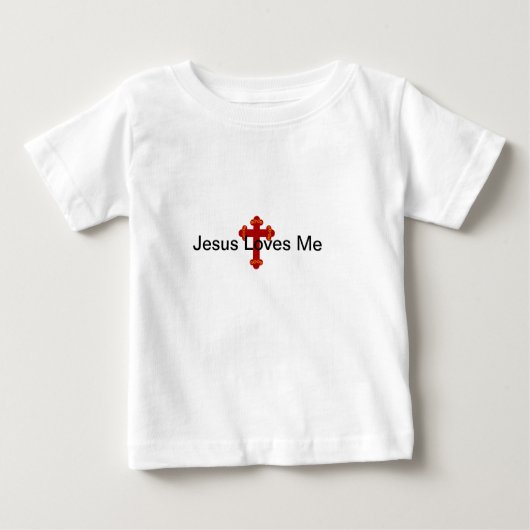 イエス・キリストは私を幼児Tシャツ愛します ベビーTシャツ (正面)