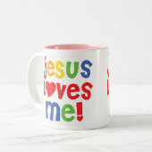 イエス・キリストは私を愛します! マグ (正面左)