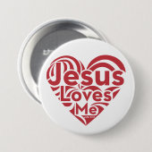 イエス・キリストは私を愛します 缶バッジ (正面&裏面)