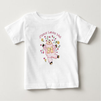 イエス・キリストは私を踊りの子ヒツジ愛します ベビーTシャツ