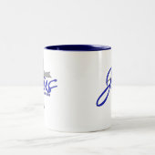 イエス・キリストは答えです ツートーンマグカップ (中央)