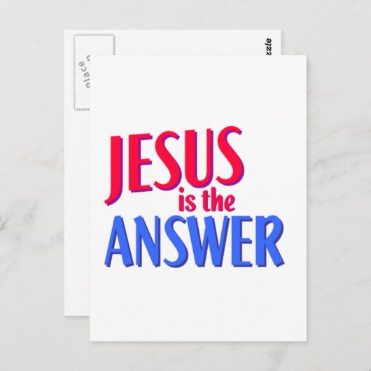イエス・キリストは答えです ポストカード (正面/裏面)