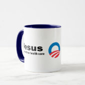 イエス・キリストは自由なヘルスケアを提供しました マグカップ (正面左)