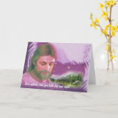 イエス・キリストは貴方達を日夜見ます。 カード (黄色い花)