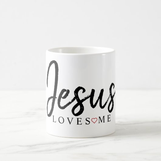 イエス・キリストは赤いハート|との私を愛します コーヒーマグカップ (中央)