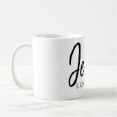 イエス・キリストは赤いハート|との私を愛します コーヒーマグカップ (左)