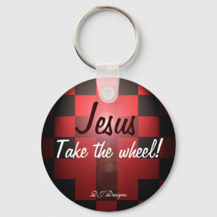 イエス・キリストは車輪Keychainを取ります キーホルダー