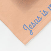 イエス・キリストは軽い海岸に位置する毛布です フリースブランケット (角)