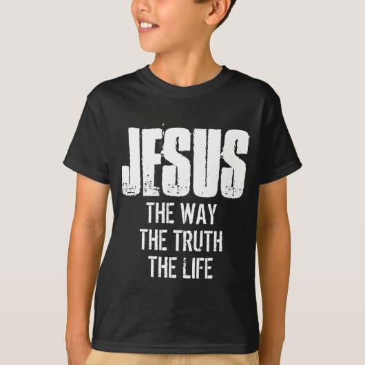 イエス・キリストは道であり真理であり生命である Tシャツ (正面)