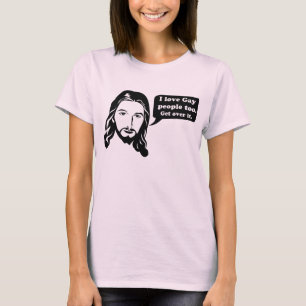 イエス・キリストは陽気な人々を愛しますも! Tシャツ
