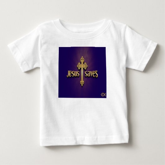 イエス・キリストは4つを救います ベビーTシャツ (正面)