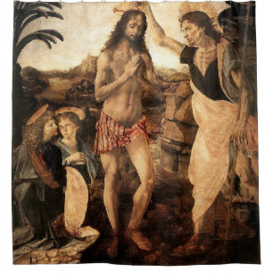 イエス・キリストは,ヨハネによってバプテスマを受け絵画ている,Lによ シャワーカーテン