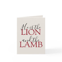 イエス・キリストは、獅子と小羊の優しさの象徴です。この美しいカードで、友達や家族に励ましのメッセージ