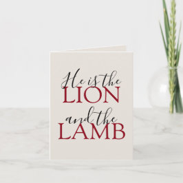 イエス・キリストは、獅子と小羊の優しさの象徴です。この美しいカードで、友達や家族に励ましのメッセージ カード